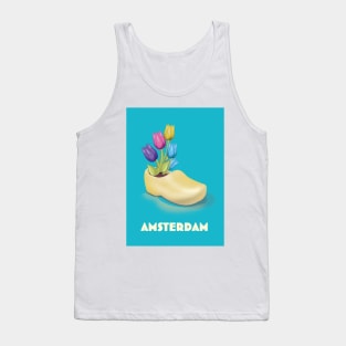 Amsterdam Cloggs and Tulips Tank Top